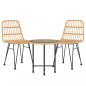 Preview: 3-tlg. Garten-Essgruppe Poly Rattan