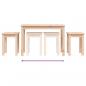 Preview: Satztische 3 Stk. Massivholz Kiefer