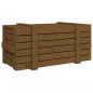 Preview: Truhe Honigbraun 91x40,5x42 cm Massivholz Kiefer