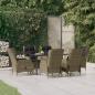 Preview: ARDEBO.de - 7-tlg. Garten-Essgruppe Braun Poly Rattan