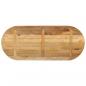 Preview: Tischplatte 90x40x2,5 cm Oval Raues Massives Mangoholz