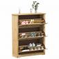 Preview: ARDEBO.de - Schuhschrank Corona 99x32x124,5 cm Massivholz Kiefer