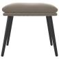Preview: Fußhocker Hellgrau 45x29,5x35 cm Samt