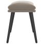 Preview: Fußhocker Hellgrau 45x29,5x35 cm Samt