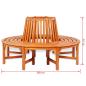 Preview: Baumbank Ø 160 cm Holz