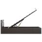 Preview: Bett mit Bettkasten Hydraulisch LED Grau Kunstleder 90x200 cm 