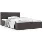 Preview: Stauraumbett Hydraulisch Dunkelgrau Stoff 140×200 cm 