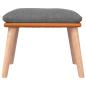 Preview: Fußhocker Hellgrau 45x29,5x35 cm Stoff und Kunstleder