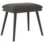 Preview: Relaxsessel mit Hocker Dunkelgrau Samt