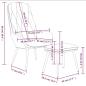 Preview: Relaxsessel mit Hocker Dunkelgrau Samt