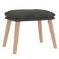 Preview: Relaxsessel mit Hocker Dunkelgrau Samt
