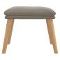 Preview: Fußhocker Hellgrau 45x29,5x35 cm Samt