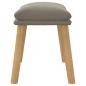 Preview: Fußhocker Hellgrau 45x29,5x35 cm Samt