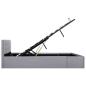 Preview: Stauraumbett Hydraulisch Hellgrau Stoff 160×200 cm