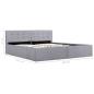 Preview: Stauraumbett Hydraulisch Hellgrau Stoff 160×200 cm