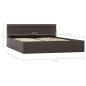 Preview: Bett mit Bettkasten Hydraulisch LED Grau Kunstleder 160x200 cm 