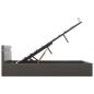 Preview: Bett mit Bettkasten Hydraulisch LED Grau Kunstleder 160x200 cm 