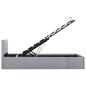 Preview: Stauraumbett Hydraulisch Hellgrau Stoff 100×200 cm
