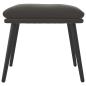 Preview: Fußhocker Dunkelgrau 45x29,5x35 cm Samt