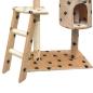 Preview: Katzen-Kratzbaum Sisal 150 cm Beige mit Pfoten-Aufdruck