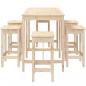 Preview: 7-tlg. Gartenbar-Set Massivholz Kiefer