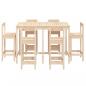 Preview: 7-tlg. Gartenbar-Set Massivholz Kiefer