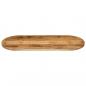 Preview: Tischplatte 120x50x2,5 cm Oval Raues Massives Mangoholz