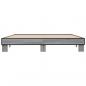 Preview: Bettgestell Grau Sonoma 180x200 cm Holzwerkstoff und Metall