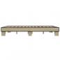 Preview: Bettgestell Sonoma-Eiche 150x200 cm Holzwerkstoff und Metall