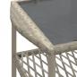 Preview: 4-tlg. Garten-Sofagarnitur mit Kissen Hellgrau Poly Rattan
