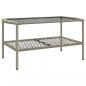 Preview: 4-tlg. Garten-Sofagarnitur mit Kissen Hellgrau Poly Rattan