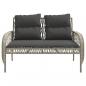 Preview: 4-tlg. Garten-Sofagarnitur mit Kissen Hellgrau Poly Rattan