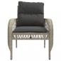 Preview: 4-tlg. Garten-Sofagarnitur mit Kissen Hellgrau Poly Rattan