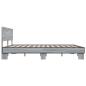 Preview: Bettgestell Grau Sonoma 200x200 cm Holzwerkstoff und Metall