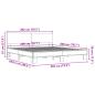 Preview: Bettgestell Grau Sonoma 200x200 cm Holzwerkstoff und Metall