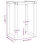Preview: Esstisch-Gestell in O-Form 60x40x73 cm Gusseisen