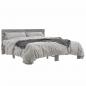 Preview: ARDEBO.de - Bettgestell Grau Sonoma 160x200 cm Holzwerkstoff und Metall