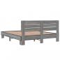 Preview: Bettgestell Grau Sonoma 160x200 cm Holzwerkstoff und Metall