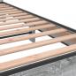 Preview: Bettgestell Grau Sonoma 160x200 cm Holzwerkstoff und Metall