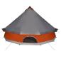 Preview: Tipi-Familienzelt 8 Personen Grau und Orange Wasserdicht
