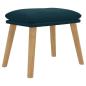 Preview: Fußhocker Blau 45x29,5x35 cm Samt