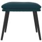 Preview: Fußhocker Blau 45x29,5x35 cm Samt