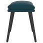 Preview: Fußhocker Blau 45x29,5x35 cm Samt