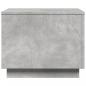 Preview: Couchtisch mit LED-Leuchten Betongrau 50x50x40 cm