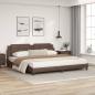 Preview: Bett mit Matratze Braun 200x200 cm Kunstleder