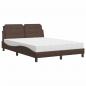 Preview: Bett mit Matratze Braun 140x190 cm Kunstleder