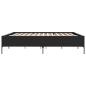 Preview: Bettgestell Schwarz 200x200 cm Holzwerkstoff und Metall