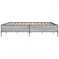 Preview: Bettgestell Grau Sonoma 200x200 cm Holzwerkstoff und Metall