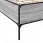 Preview: Bettgestell Grau Sonoma 200x200 cm Holzwerkstoff und Metall