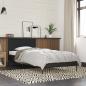 Preview: ARDEBO.de - Bettgestell Schwarz 75x190 cm Holzwerkstoff und Metall